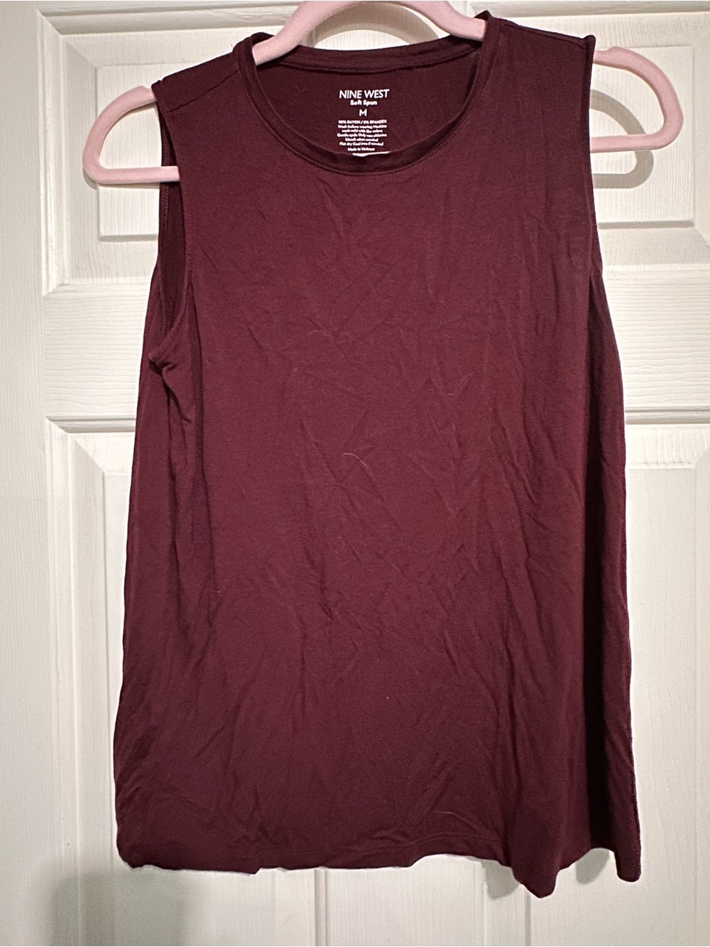 Nine West Women's Sleeveless Tank Top - Wine